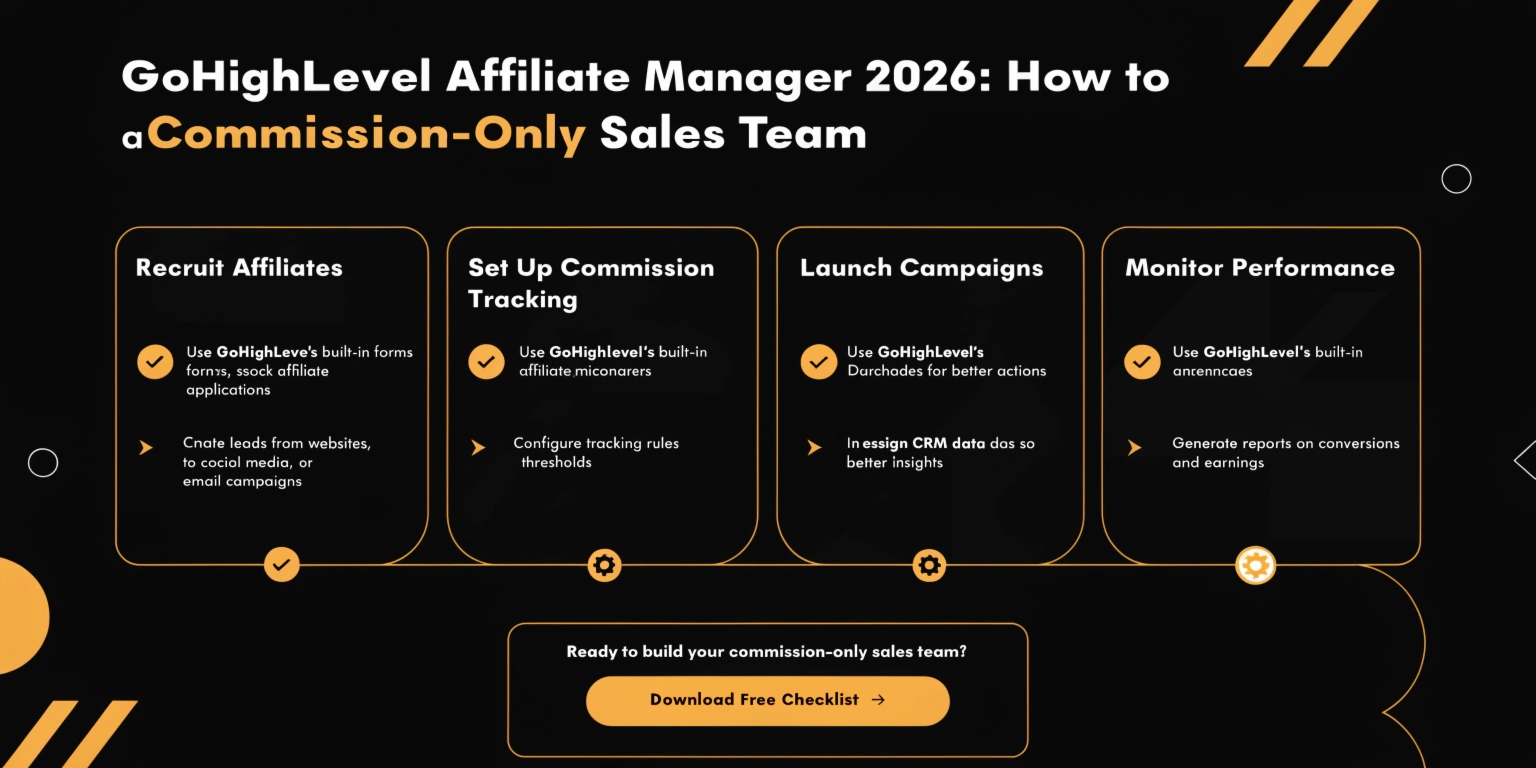 GoHighLevel Affiliate Manager 2026: How to Build a Commission-Only Sales Team