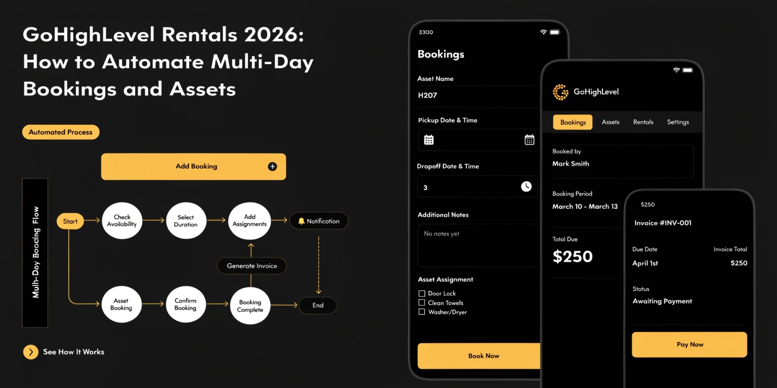 GoHighLevel Rentals 2026: How to Automate Multi-Day Bookings and Assets
