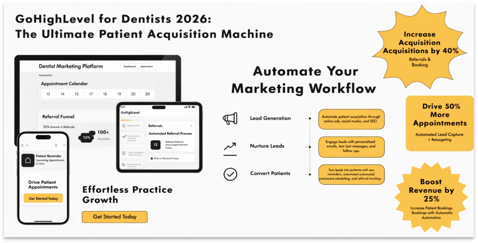 GoHighLevel for Dentists 2026: The Ultimate Patient Acquisition Machine