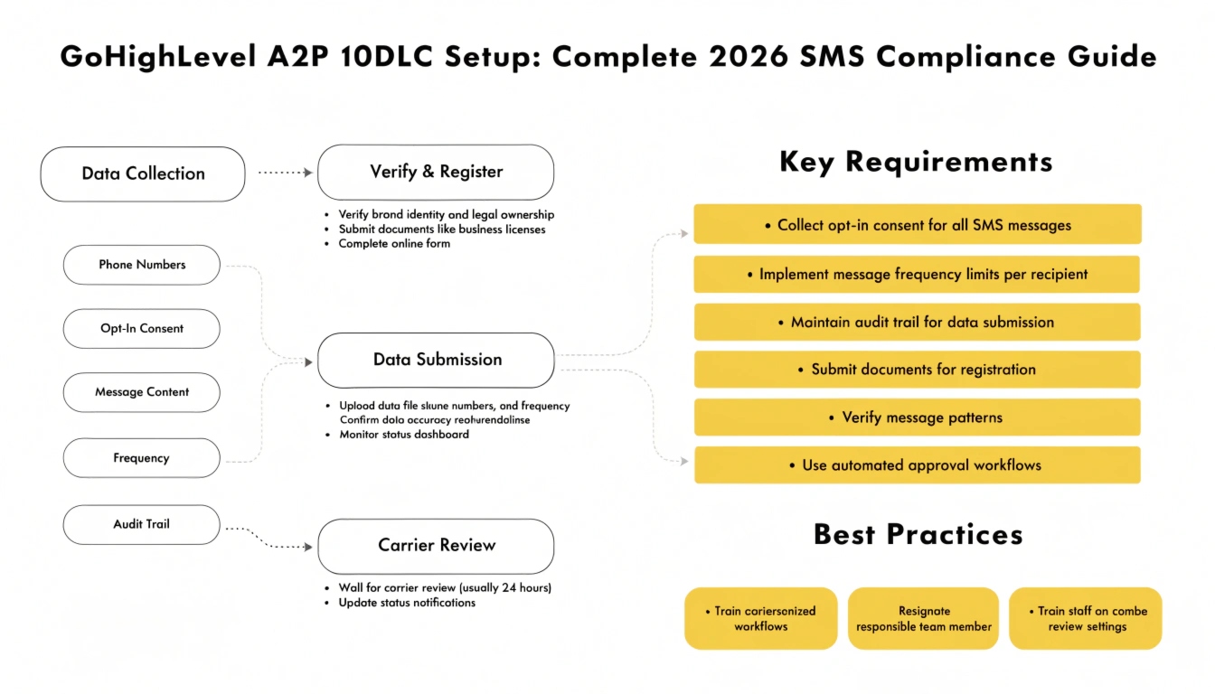 GoHighLevel A2P 10DLC Setup: Complete 2026 SMS Compliance Guide
