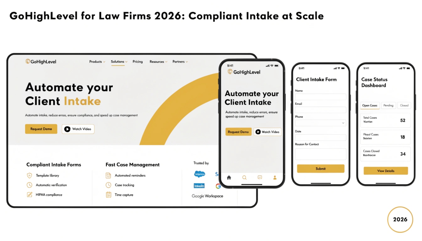 GoHighLevel for Law Firms 2026: Compliant Intake at Scale