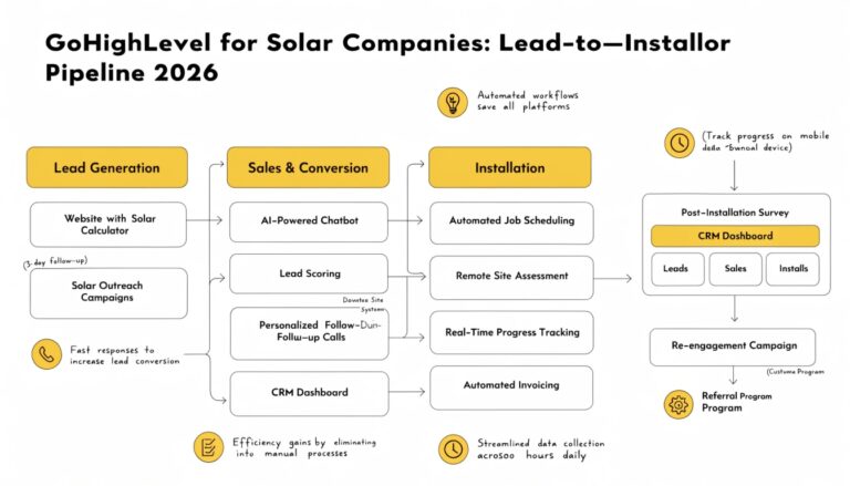GoHighLevel for Solar Companies: Lead-to-Installer Pipeline 2026