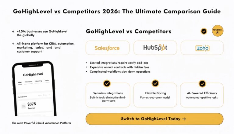 GoHighLevel vs Competitors 2026: The Ultimate Comparison Guide