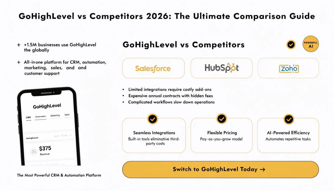 GoHighLevel vs Competitors 2026: The Ultimate Comparison Guide