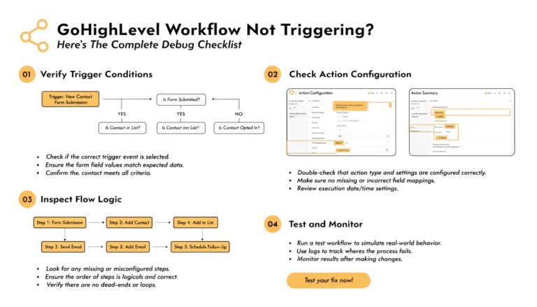 GoHighLevel Workflow Not Triggering? Here's The Complete Debug Checklist