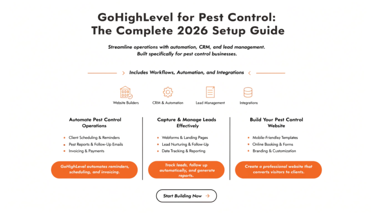 GoHighLevel for Pest Control: The Complete 2026 Setup Guide
